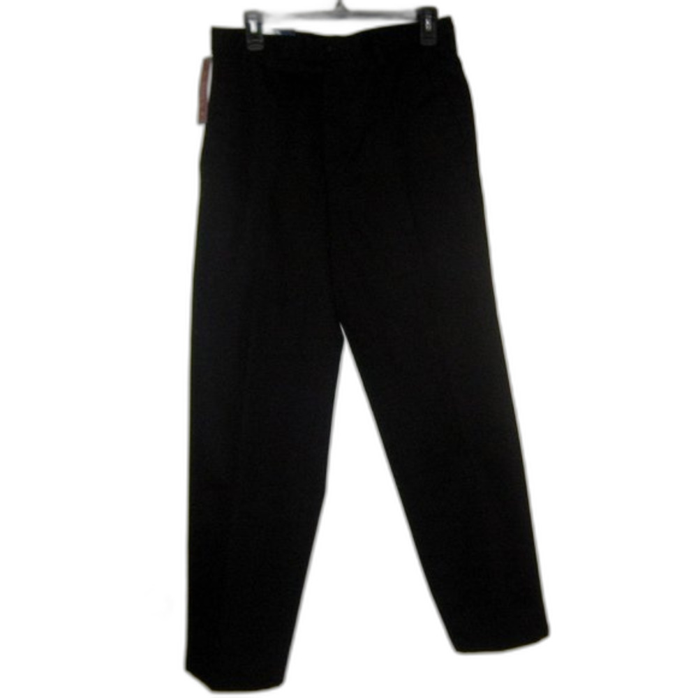 Dockers Black Flat Front Khakis Size 30 Inseam 30 slacks NWT